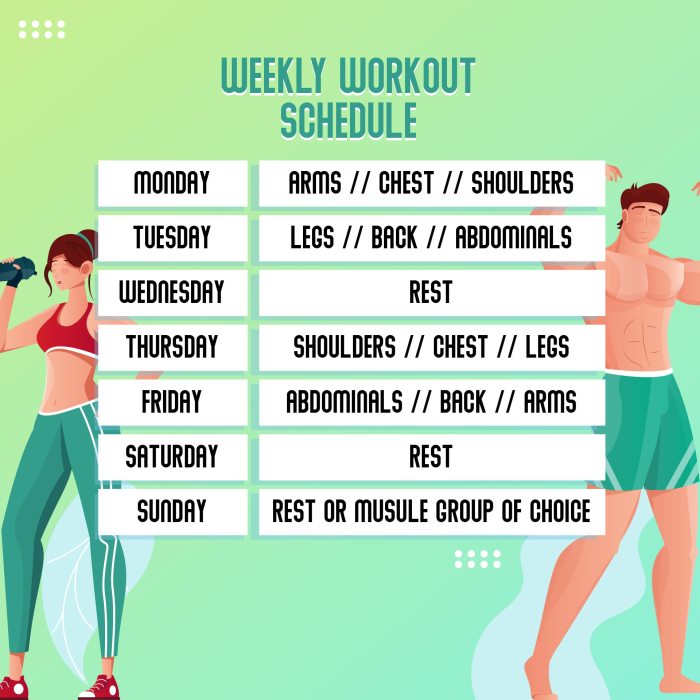 Weight Lifting Workout Schedule